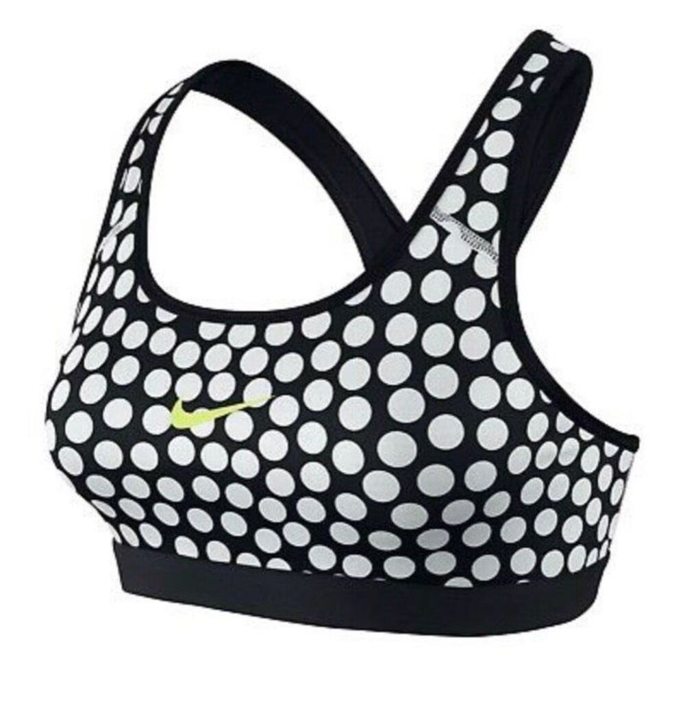 NIKE womens polka dot dri fit Sports Bra Small